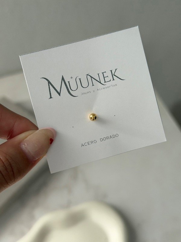 Producto - Aro dorado bolita (unidad)