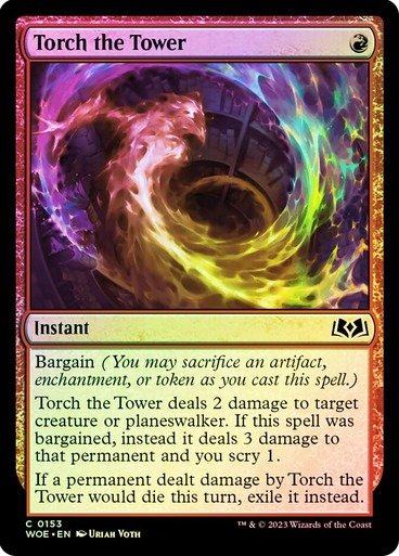Producto - Torch the Tower Foil  Wilds of Eldraine