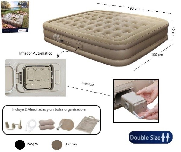 Producto - 160918 COLCHON INFLABLE + INFLADOR 5min.