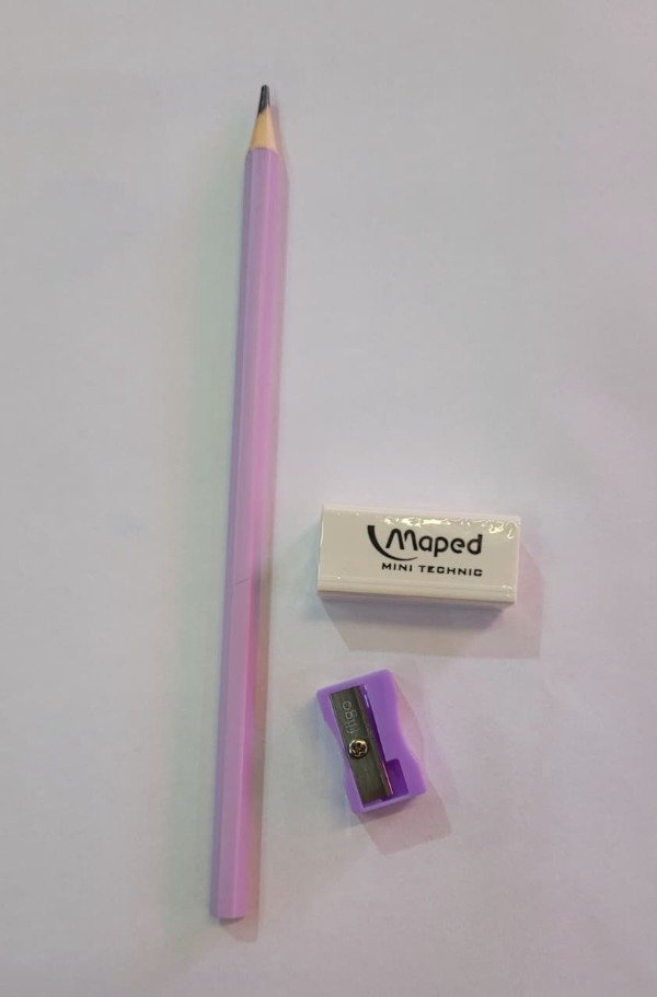 Producto - set lapíces, goma y sacapuntas x5