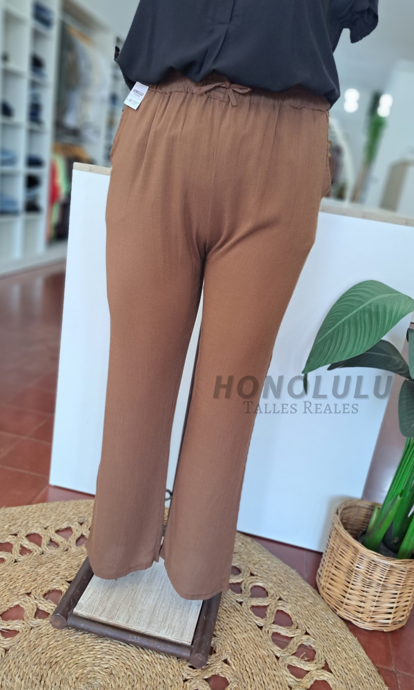 Producto - Pantalón de Lino Marron - 4