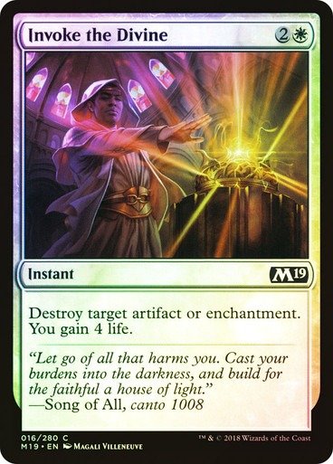 Producto - Invoke the Divine Foil  Core Set 2019
