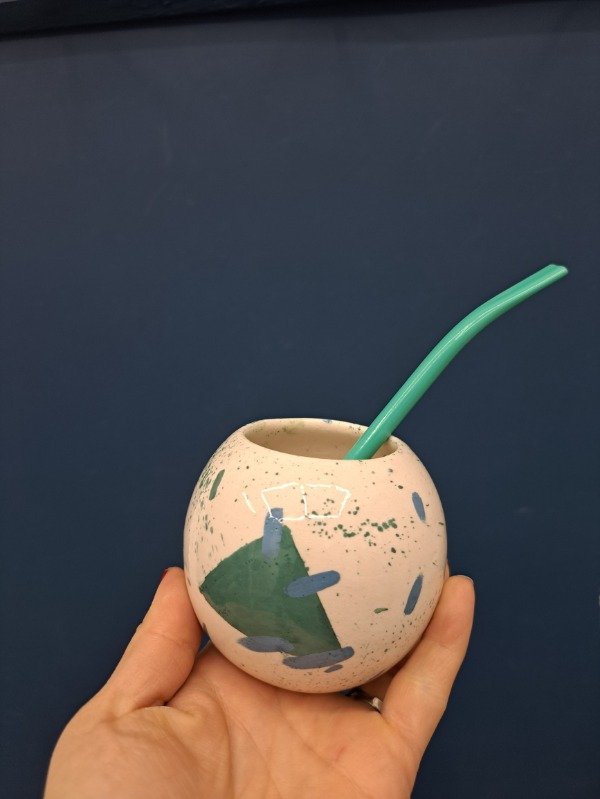 Producto - Mate Globo Cerámica Artesanal Huellas - 0