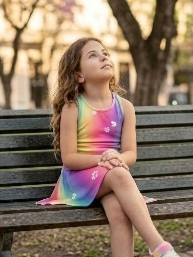 Producto - Pollera short arco iris - 1