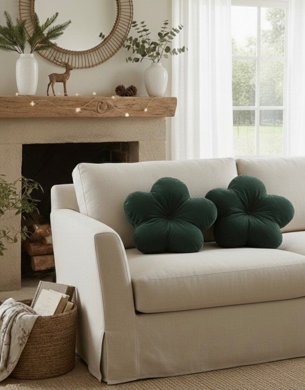 Producto - Almohadon flower verde