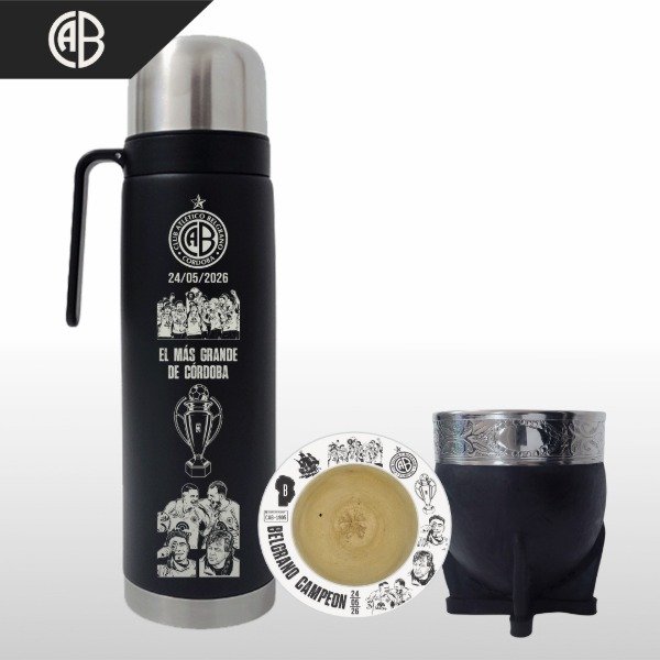 Producto - SET MATE PERSONALIZADO + TERMO MEDIA MANIJA BELGRANO CAMPEÓN V2 - 5
