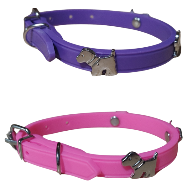 Producto - Collar Silicona Perro Lisa Hipoalergénica Colores 30x1cm - 1