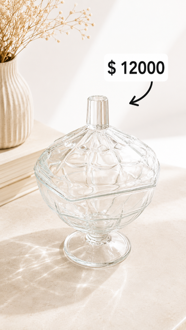 Producto - Caramelera de vidrio con pie