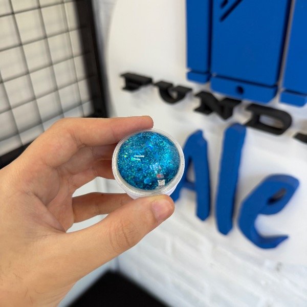 Producto - Pop Socket brilloso azul con agua