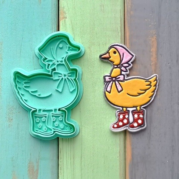 Producto - Cortante + stamp Pato con botas