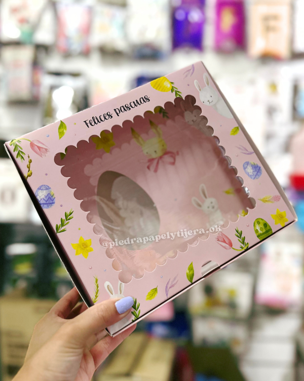 Producto - Caja rosa porta huevo