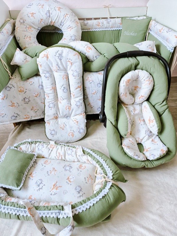 Producto - Set de 10 piezas Zorros beige/verde