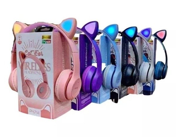 Producto - AURICULARES BT GATITO COLOR ROSA