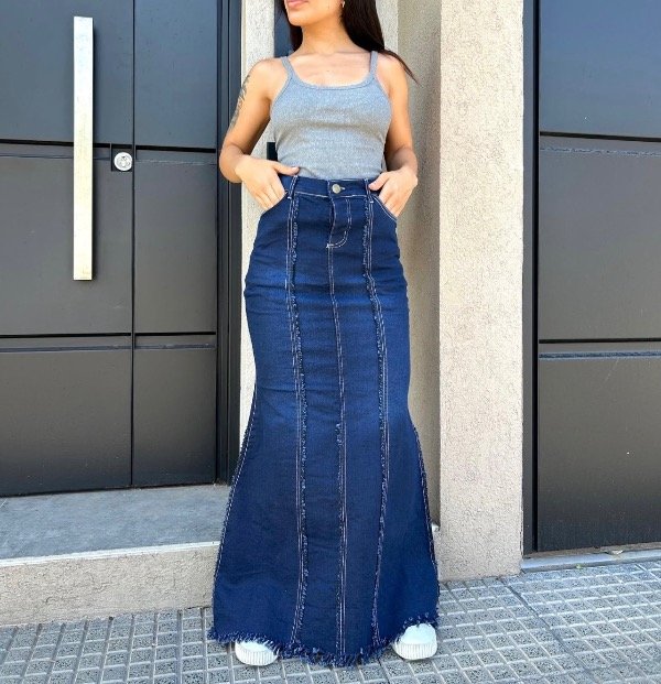 Producto - Luna Maxifalda jeans elastizado