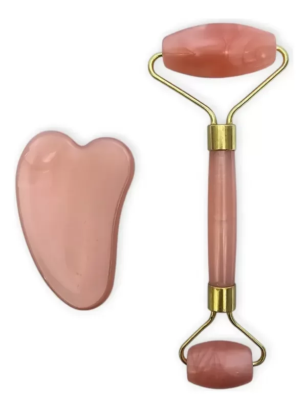 Producto - Masajeador Facial (Rodillo de gua sha + Piedra)