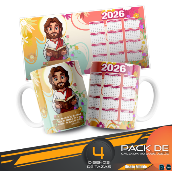 Producto - Calendario 2026 Jesus COD 4834