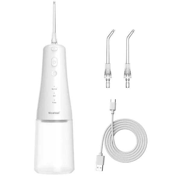 Producto - Irrigador dental de agua inalámbrico -tanque 300ml -4 modos de funcionamiento - 5