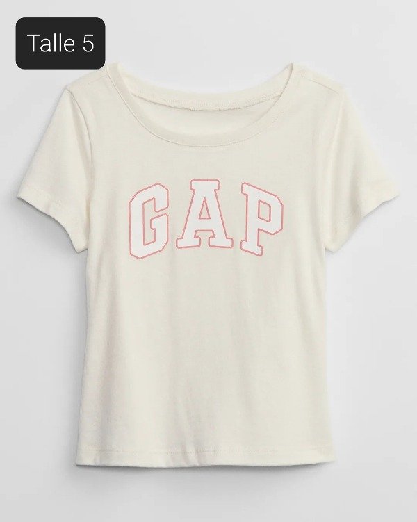 Remera manga corta gap talle 5 cruda