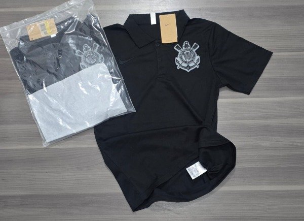 Producto - CHOMBA CORINTHIANS ALL BLACK TALLES(S/M)