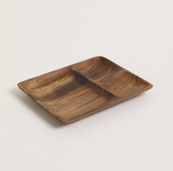 Producto - BANDEJA ACACIA RECTANGULAR DE 3 DIVISIONES MANILA 25,5X19 CM - 3