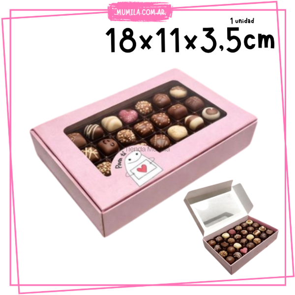 Producto - Caja Bombonera Amor 18x11x3,5cm