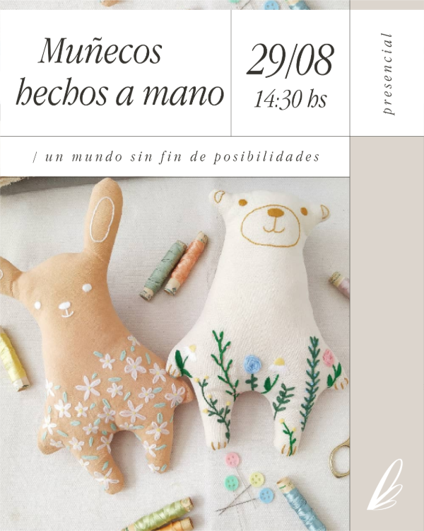 Producto - Workshop de Confección y Bordado de Muñecos