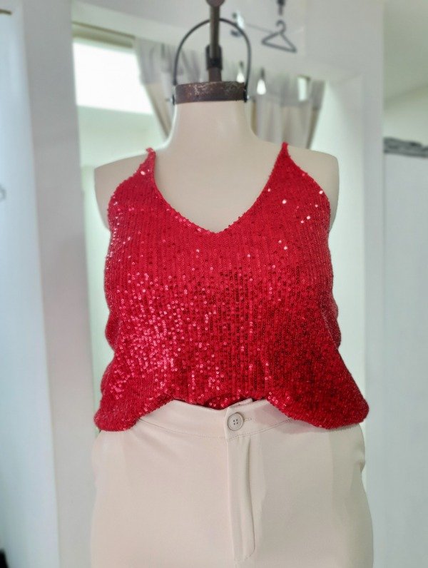 Producto - MUSCULOSA ROXANA DE LENTEJUELAS