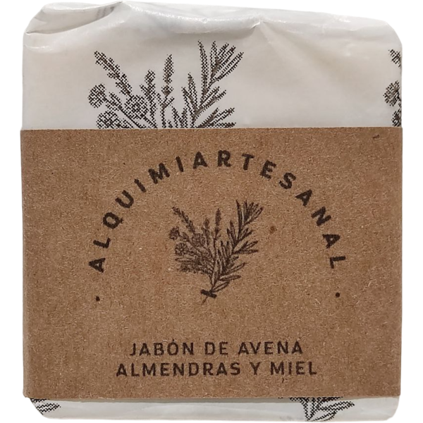 Producto - Jabón natural artesanal Avena, Almendras y Miel - 100g [Alquimiartesanal]