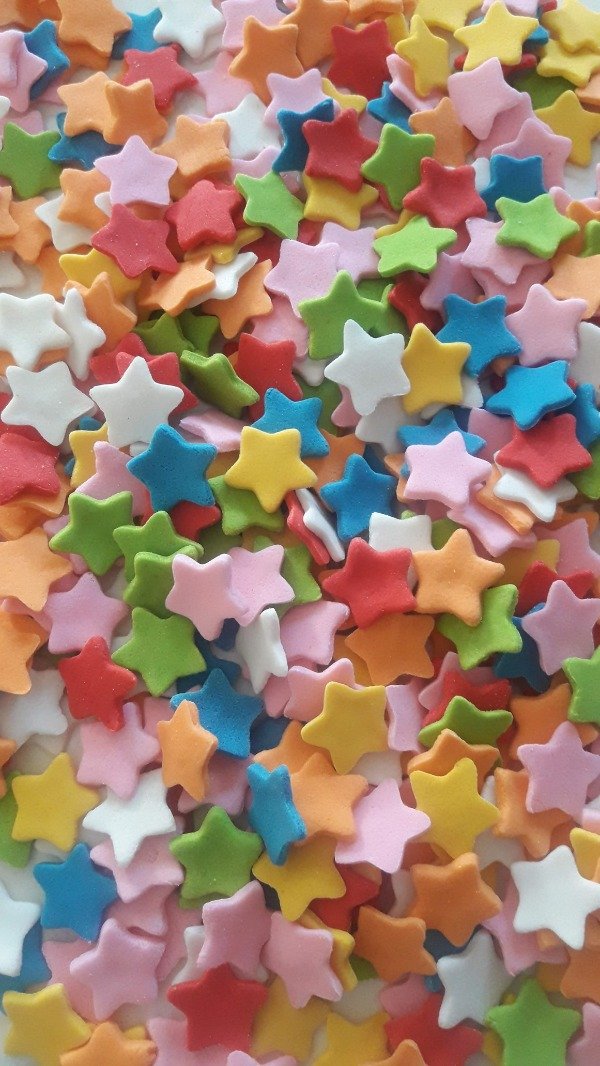Producto - Estrellitas en pastillaje x100 unidades (colores surtidos)