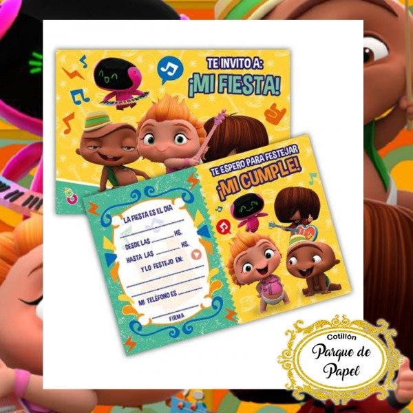 Producto - Invitaciones Mini Beat Power Rockers (10 u.)