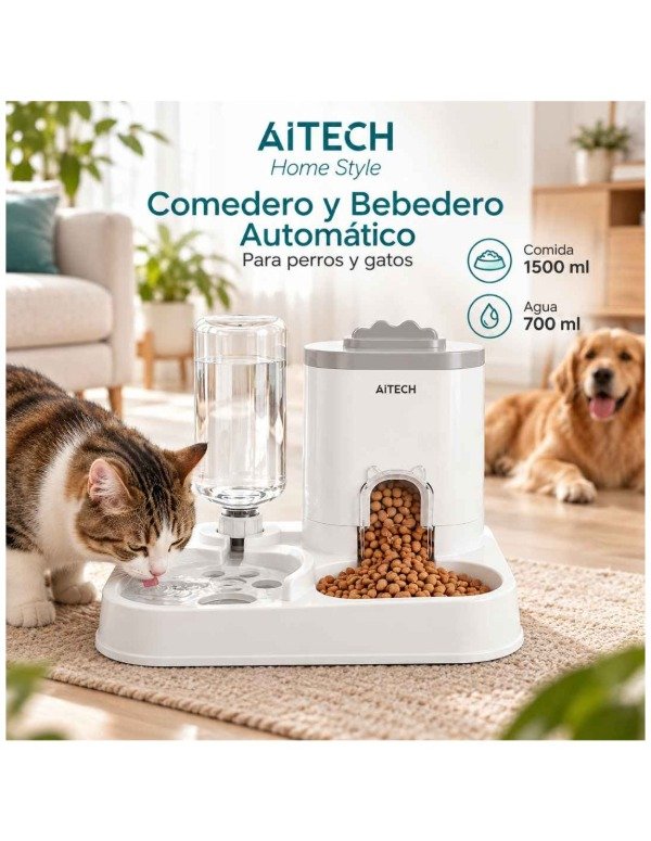 Producto - Comedero y Bebedero Automatico para perros y gatos - 1