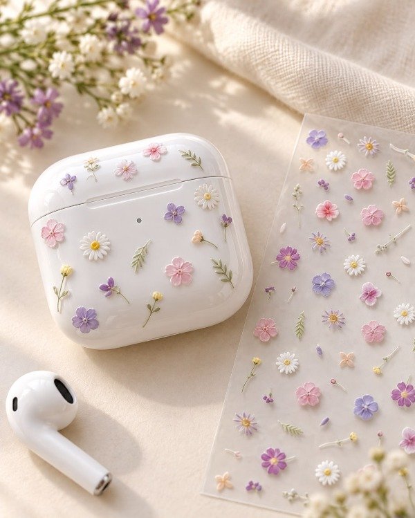 Producto - Plancha deco stickers flores