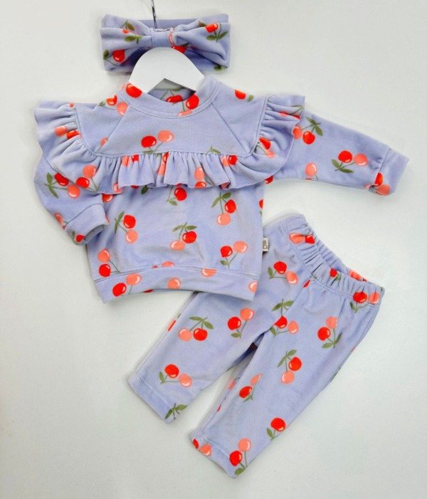 Producto - Trio de plust  cereza en celeste
