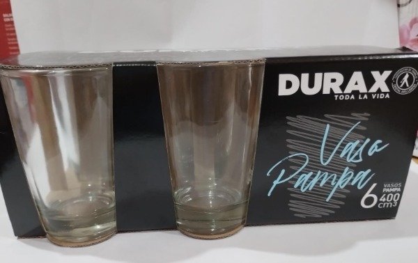 Producto - VASO DE VIDRIO PAMPA X 6 DURAX