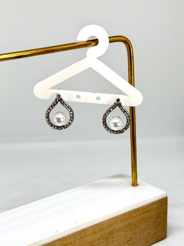 Producto - Aros gota stras con perla