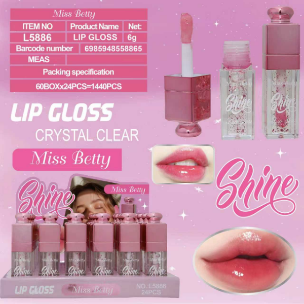Producto - BRILLO DE LABIOS SHINE CLARO MISS BETTY L5886