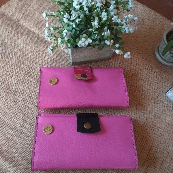 Producto - Billeteras Fucsia /plateado portacelular