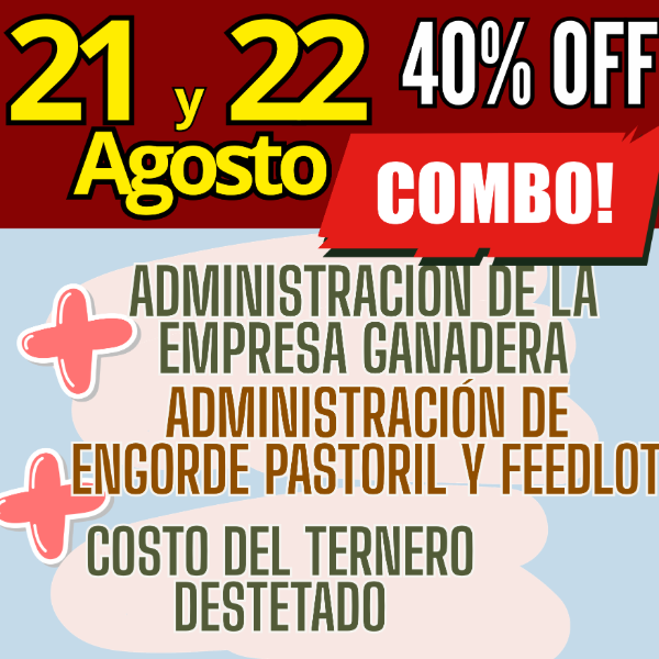 Producto - COMBO 3 CURSOS:Gestión Ganadera + Costo del Ternero + Engorde Pastoril y Feedlot