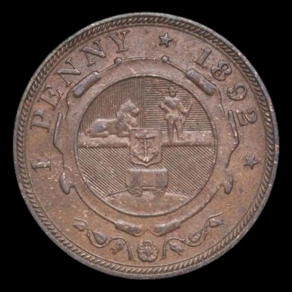 Producto - Sudáfrica (1892) 1 Penny. Dominio Británico - KM#2