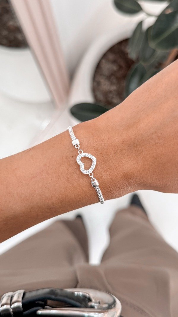 Producto - Pulsera corazon calado con cubic