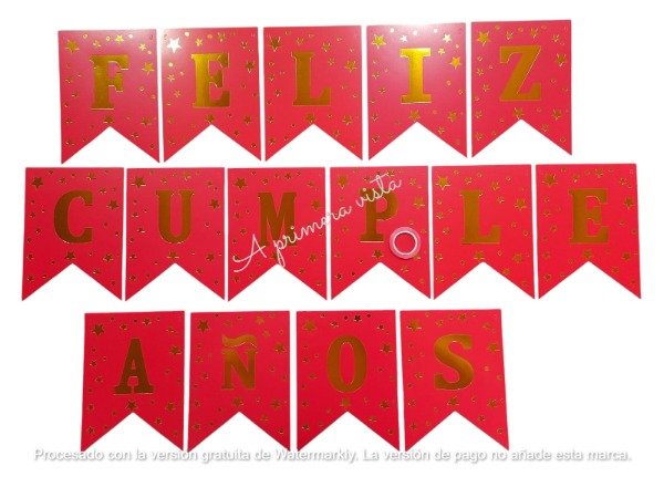 Producto - Banderin stars rojo