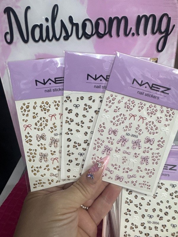 Producto - Stickers animal print con moño colores surtidos sin eleccion