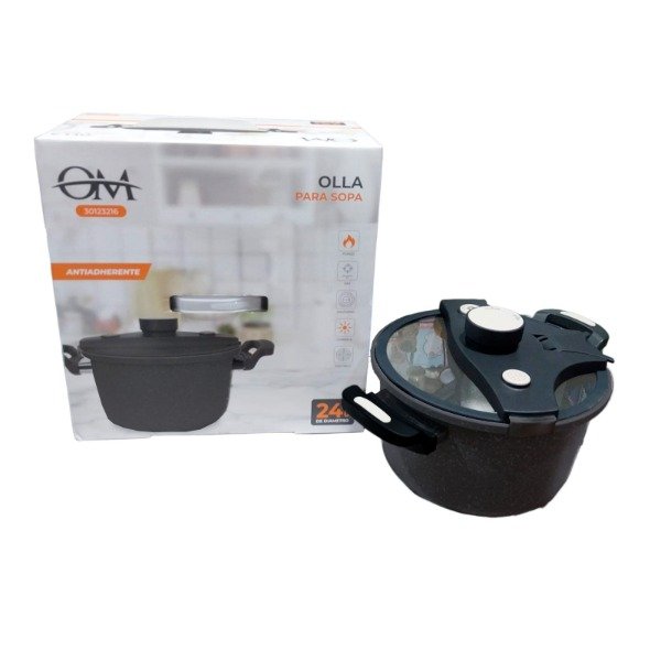 Producto - Olla para Sopa Aluminium Negra