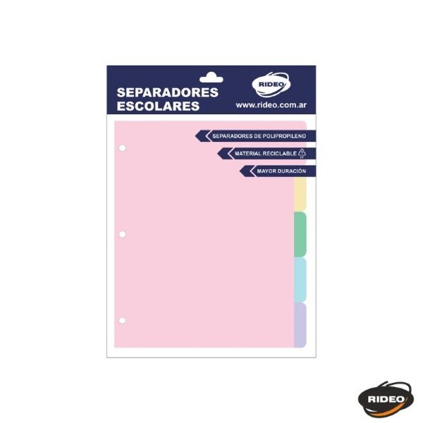 Producto - Separador escolar Rideo 5 pos. Fresh