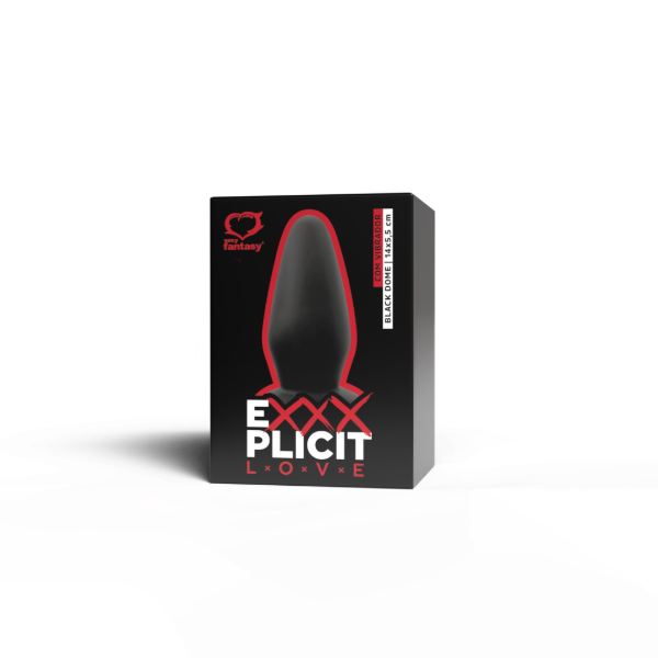 Producto - Estimulador de cúpula negra Exxxplicit Love con vibrador - 14x5,5cm - 2