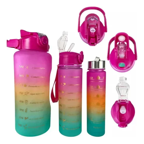 Producto - Set de 3 botellas motivacionales