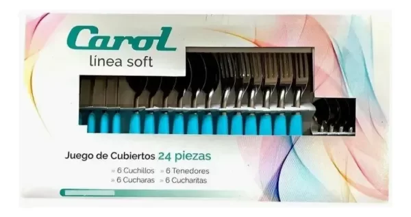 Producto - Cubiertos Carol Soft 24 Piezas En Caja