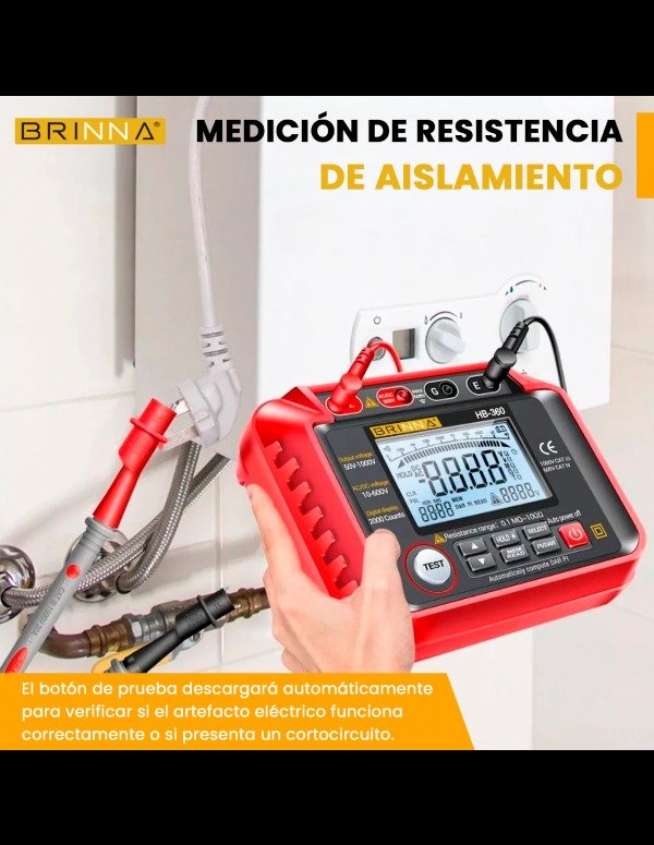 Producto - MEGOHMETRO MEDIDOR AISLACION BRINNA HB-360 - 3
