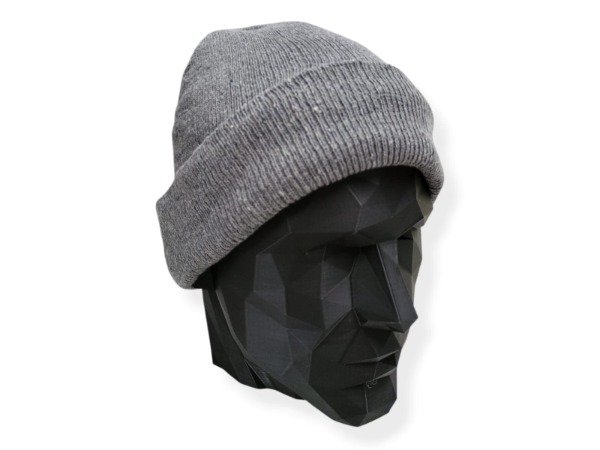 Producto - Gorro ROCKY Liso con Interior Simil Piel GRIS