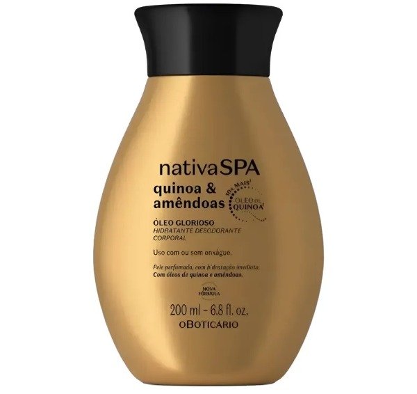 Producto - Óleo Glorioso Corporal Nativa SPA Quinoa y Almendras 200ml O Boticário